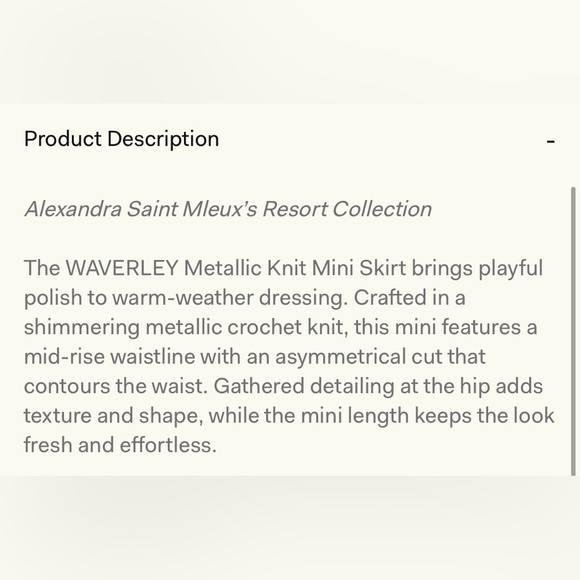 Waverly metallic knit mini skirt- gold - Picture 8 of 9